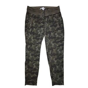 Marrakech Army Green Camo Jogger Pants Mid Rise Pull-On‎ Zippered Pockets 8